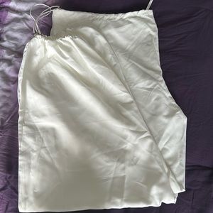 Solid Low-Rise Parachute Cargo Pants